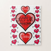 L'amour n'échoue jamais des coeurs d'Agrainofmusta Puzzle Avec Photo