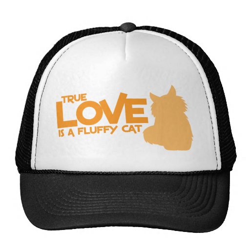 L'AMOUR VRAI est un chat pelucheux Casquette De Camionneur