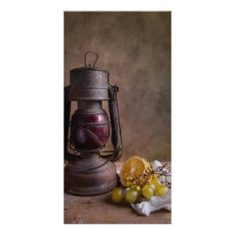 Lampe et fruits cartes de vœux avec photo