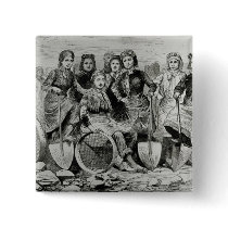 Lancashire Pit-Brow Women Pinback Button