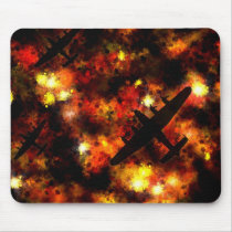 Lancaster Bomber Night Raid Mouse Pads