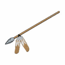 Lance avec des plumes chemises brodées
