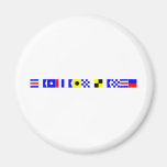 lance de capitaine de drapeau de code magnets pour réfrigérateur