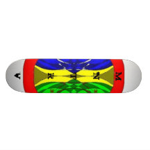 land and sky skate bored. skate board deck