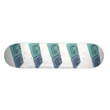 Land as La Lanthanum and Nd Neodymium Skate Deck
