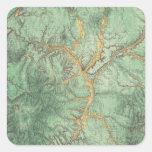 Land Classification Map of New Mexico 2 Square Stickers