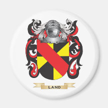 Land Coat of Arms (Family Crest) Refrigerator Magnets