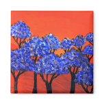 Land of Blue Trees Refrigerator Magnet