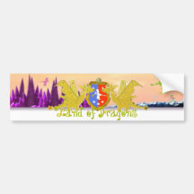 Land of Dragons Dragon Crest Bumper Stickers