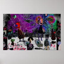Land of The Broken Hearted Human Pine Cone Robots Poster
