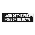 Land of the Free Bumper Stickers