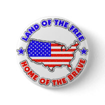 Land of the Free Pinback Buttons