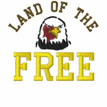 Land Of The Free Eagle Embroidered Shirt
