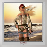 "Land Pirate" Sexy Fantasy Artwork By Bryan Smoak Poster