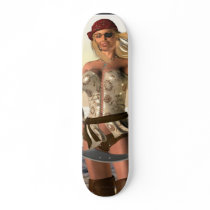 Land Pirate Sexy Girl Pinup Custom Skateboard Deck