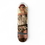 Land Pirate Sexy Girl Pinup Custom Skateboard Deck