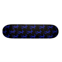 Land Recreation Symbol Skateboard - Blue