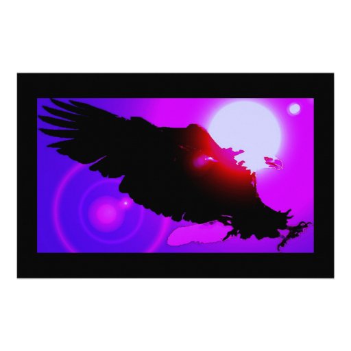 Landing Bald Eagle Stationery Design