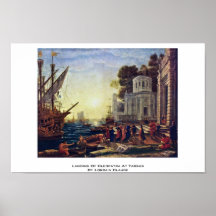 Landing Of Cleopatra At Tarsus By Lorrain Claude Posters