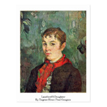 Landlord'S Daughter By Eugene Henri Paul Gauguin Postcards