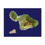 Landsat Satellite Image of Maui from Space Postcards