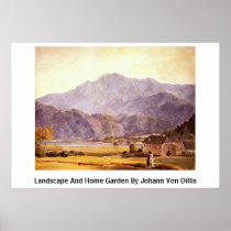 Landscape And Home Garden By Johann Von Dillis Print