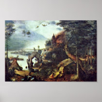 Landscape And Temptation Of St. Anthony By Bruegel Posters