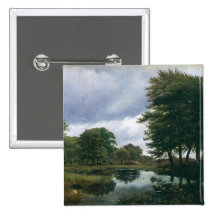 Landscape at Silkeborg, 1833 Pinback Button