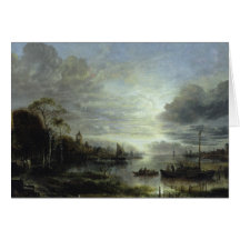 Landscape in Moonlight Card