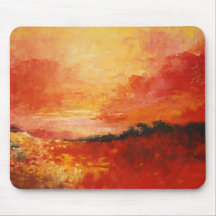 Landscape in Oranges Mousepad