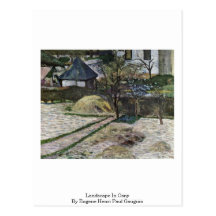 Landscape In Osny By Eugene Henri Paul Gauguin Postcards