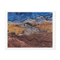 Landscape Near Saint-Rémy, Vincent van Gogh Post Cards