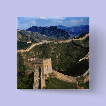 Landscape of Great Wall, Jinshanling, China buttons