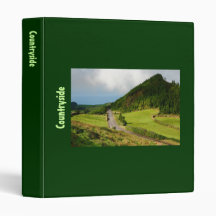 Landscape with empty road 3 ring binders
