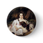 Landscape with Girl and Dog buttons