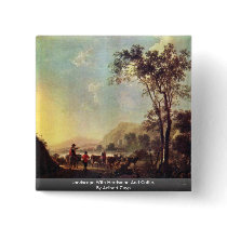 Landscape With Herdsman And Cattle Pin