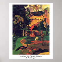 Landscape With Peacocks (Matamoe) By Paul Gauguin Posters