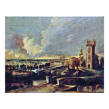 Landscape With The Tower Of The Castle Steen Invitation
