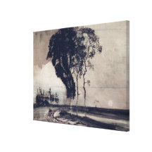 Landscape with Three Trees, 1850 Stretched Canvas Prints