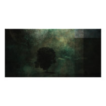 Landscape with tree personalized photo card