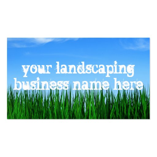 landscaping business business card