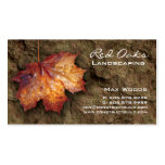 Landscaping Business Card Rock Maple Leaf