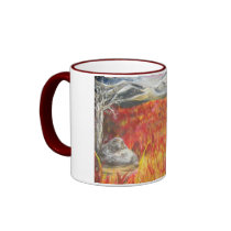 Landschaft in Flammen Tee Haferl