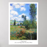 Lane in  Poppy Fields Saint-Martin Claude Monet Print