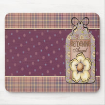 L'ange de jardinage se développe Mousepad Tapis De Souris