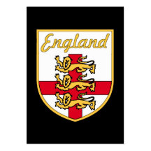 L'Angleterre, l'anglais, l'insigne de 3 lions ou l Cartes De Visite Personnelles