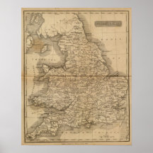 L'Angleterre, Pays de Galles 4 Affiche