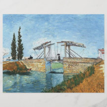 Langlois Bridge at Arles by Vincent van Gogh Flyer Design