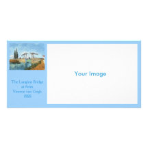 Langlois Bridge at Arles by Vincent van Gogh Photo Card Template