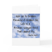 Langston Hughes Dreams Quote Card